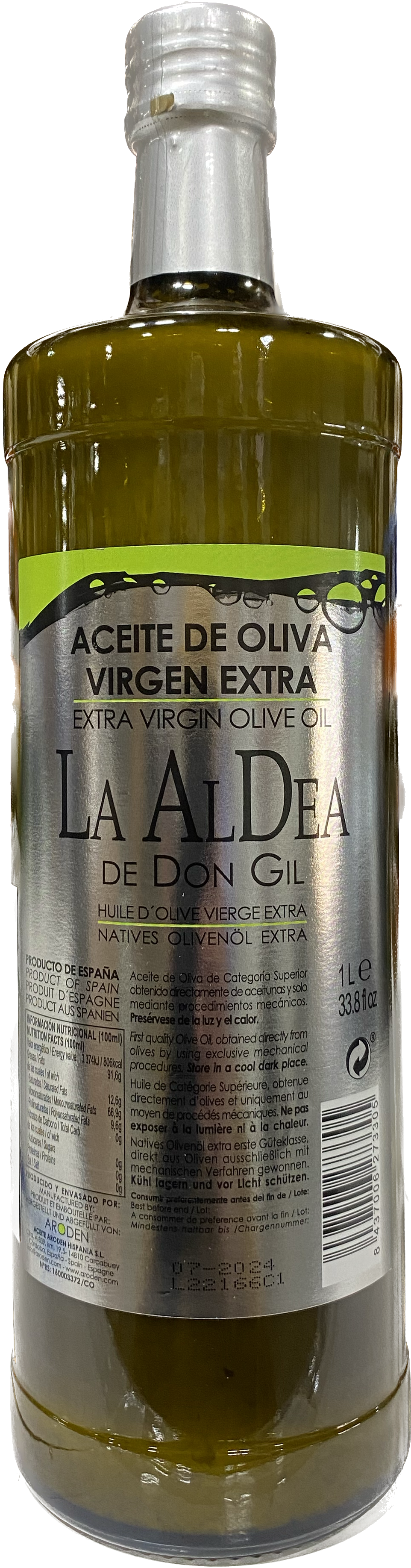 La Aldende Don Gil Extra Virgin Olive Oil (1 Liter)
