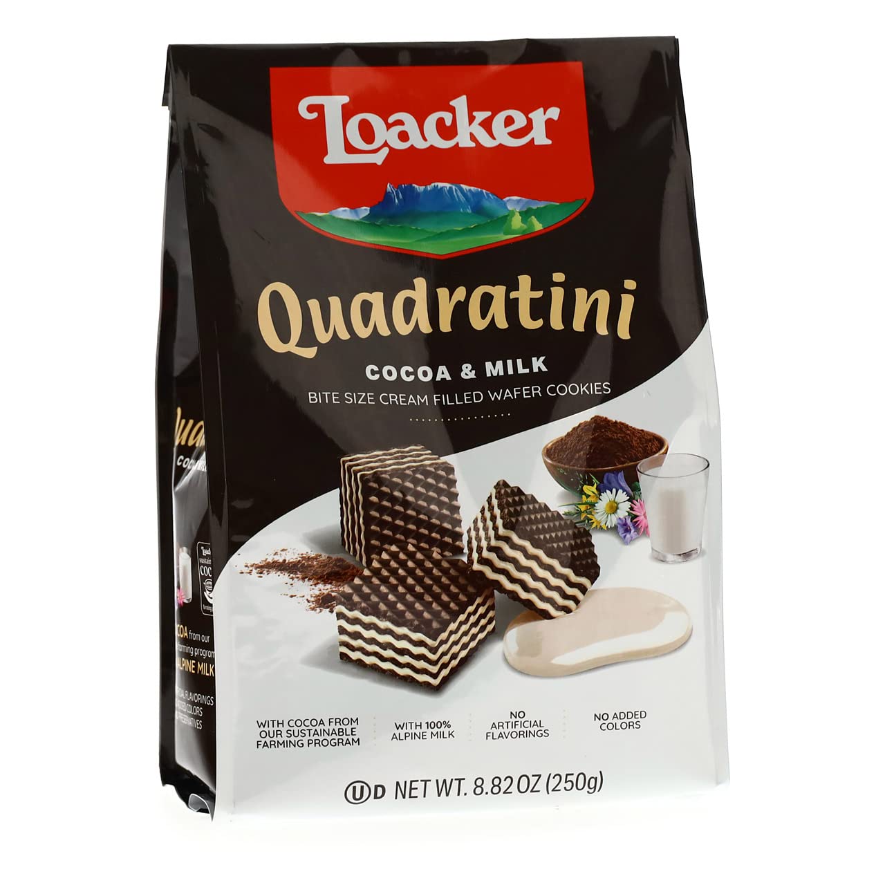 Loacker Cacao and Milk Wafers (250g)