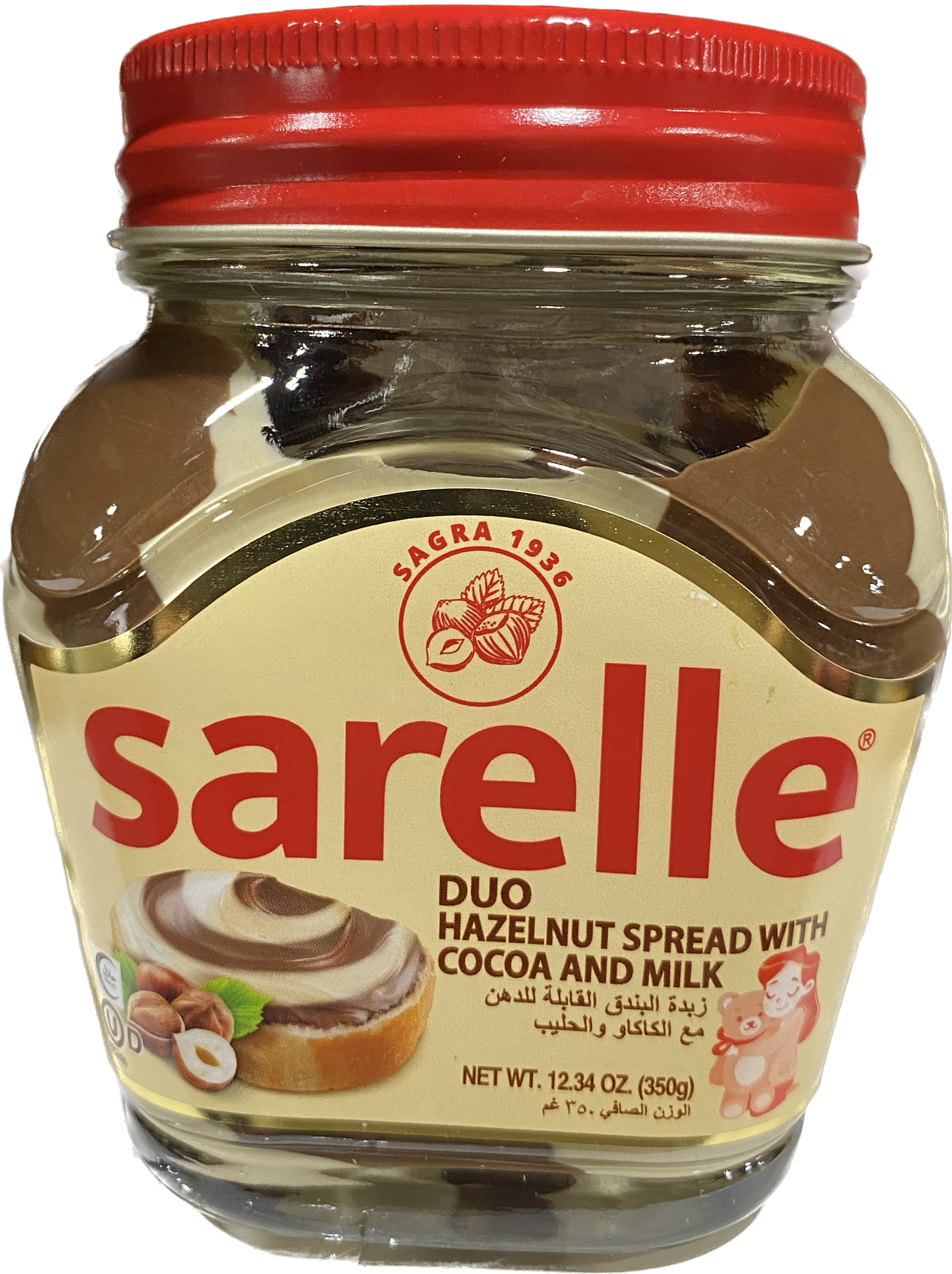 Sarelle Duo Hazelnut Spread With Cocoa And Milk (350g)
