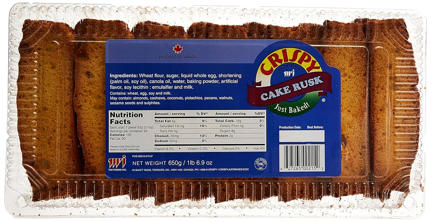 Crispy Lite Cake Rusk Sugar Free (650 g)