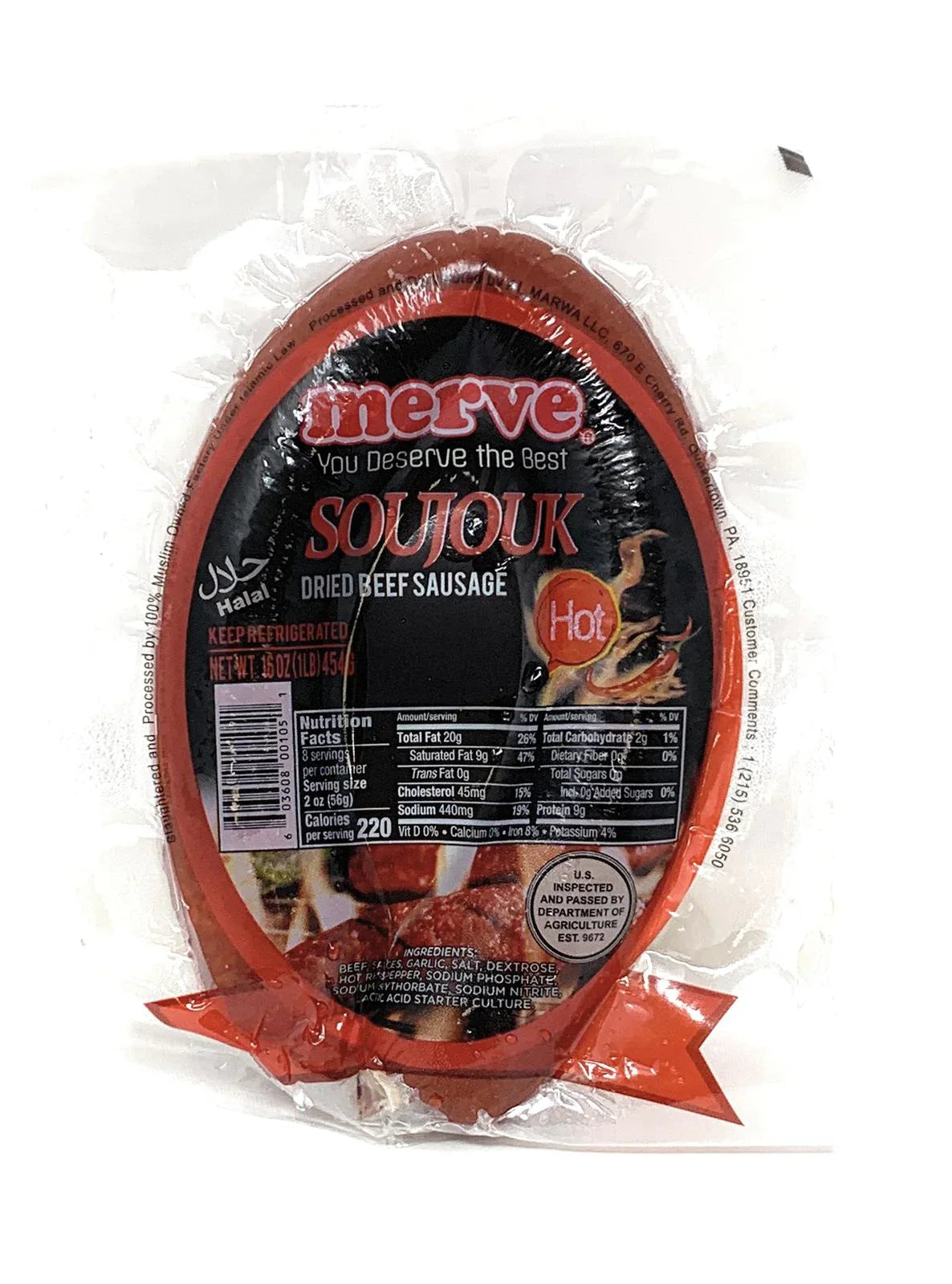 Merve Soujouk Hot (1 lb)