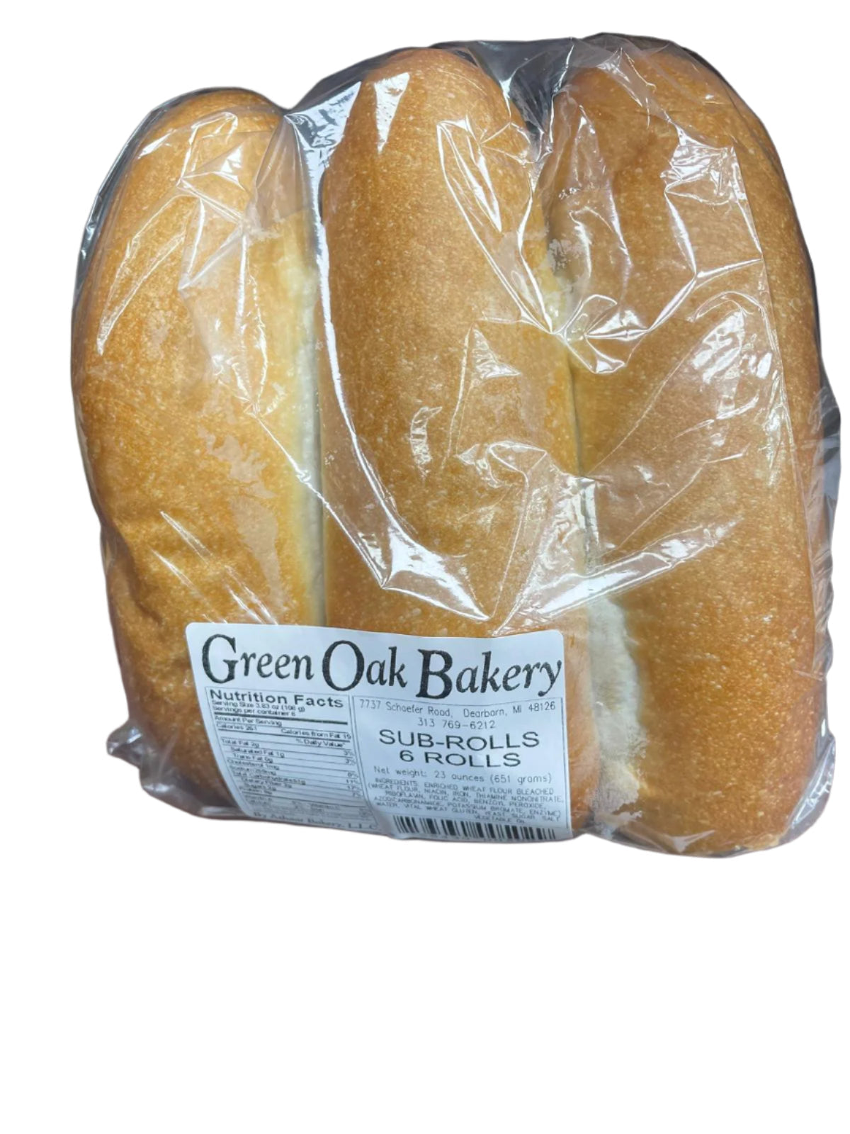 Green Oak Bakery Sub Rolls (6ct)