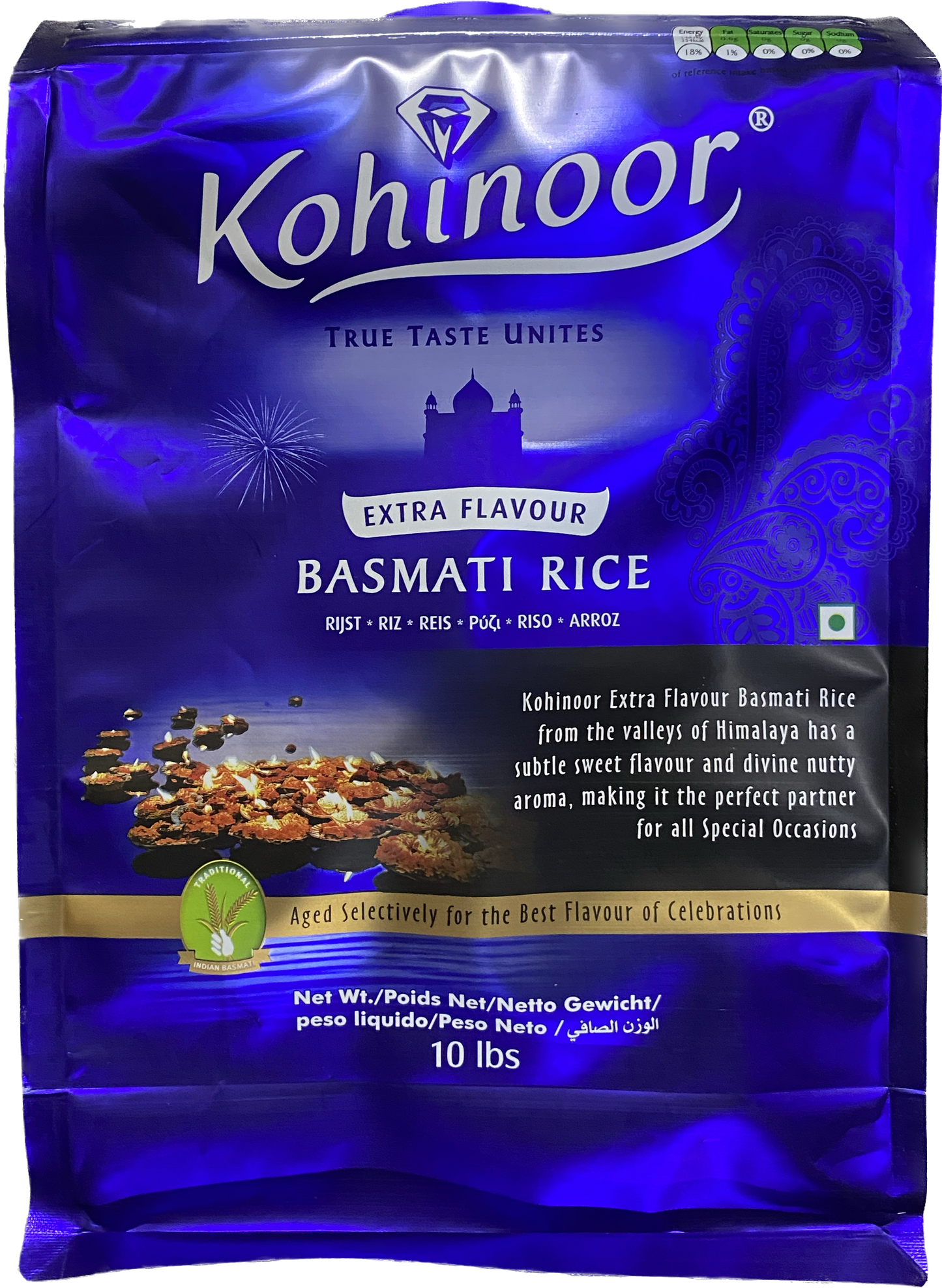 Kohinoor Basmati Rice Platinum Extra Flavour (10 lb)