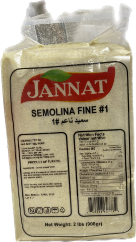 Jannat Semolina Fine #1 (2 lb)
