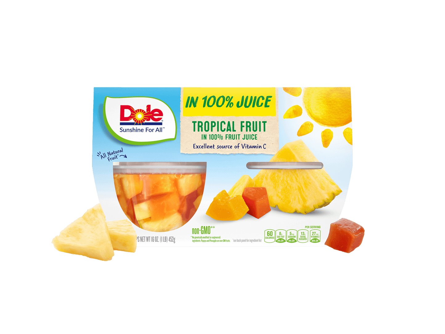 Dole Fruit Bowls, Tropical Fruit ( 4 ct)