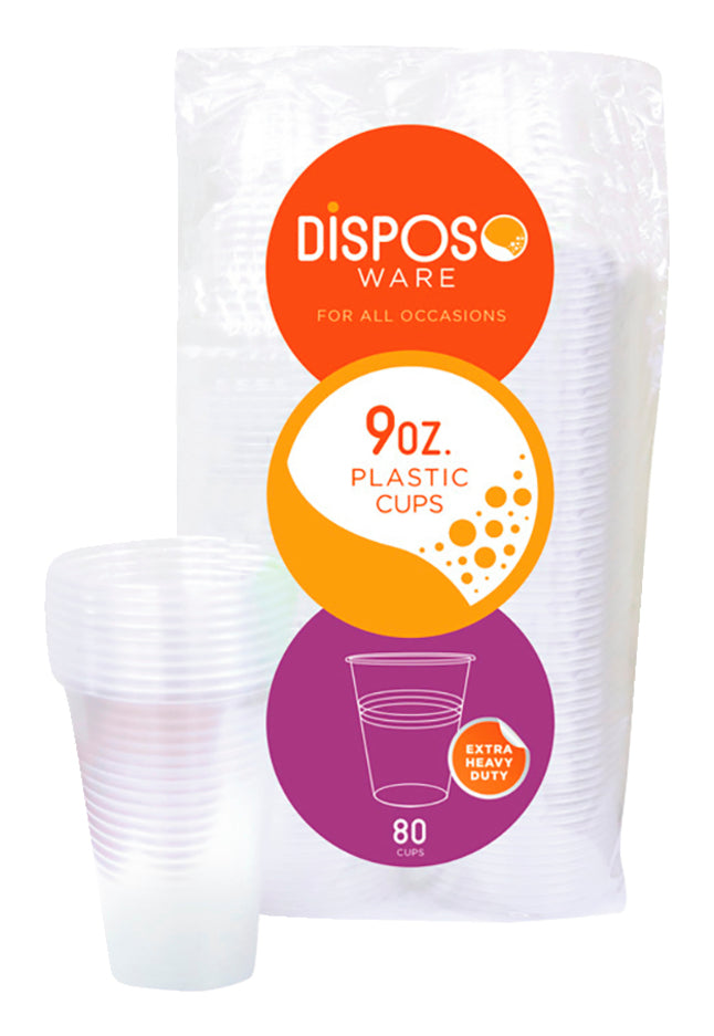 Disposoware Plastic Cups (9 oz)(80 ct)