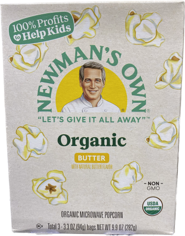 Newman's Own Organic Pop Corn W/Butter (3 oz)