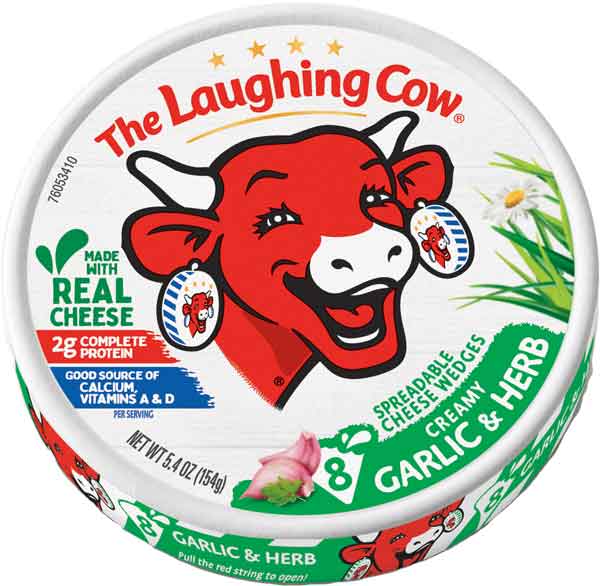 The Laughing Cow Cheese Wedge Garlic Herb (8 ct) (5.4 oz)