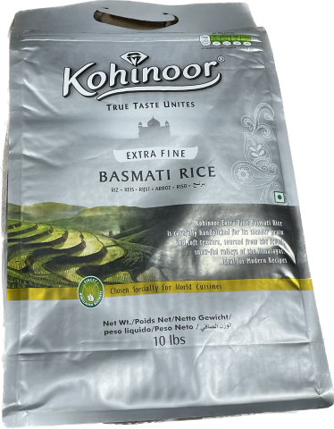 Kohinoor Basmati Rice Silver Extra Fine (10 lb)