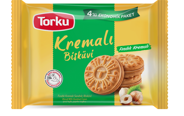 Torku Kremali Biscuit Sandwich With Hazelnut Cream (244g)
