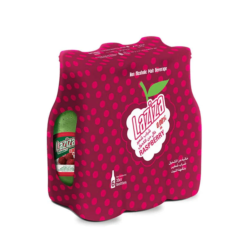 Laziza Non-Alcoholic Drink- Raspberry (6 PCK)