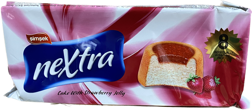 Simsek Nextra Strawberry Jelly Cake (200g)(8 Pck)