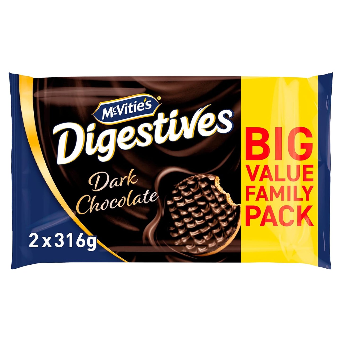 Mcvitie's Digestives Dark Chocolate Family Pack (316g)