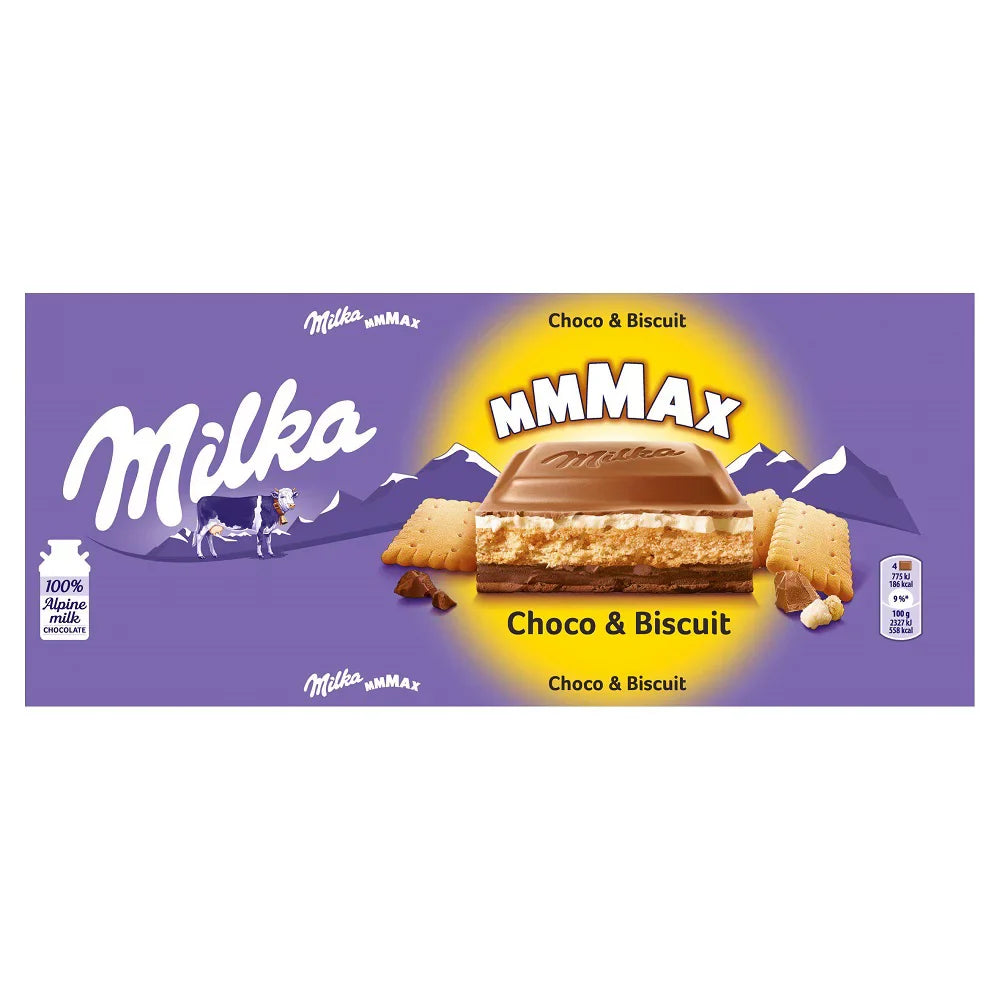 Milka Choco and Biscuit Max Bar (300g)