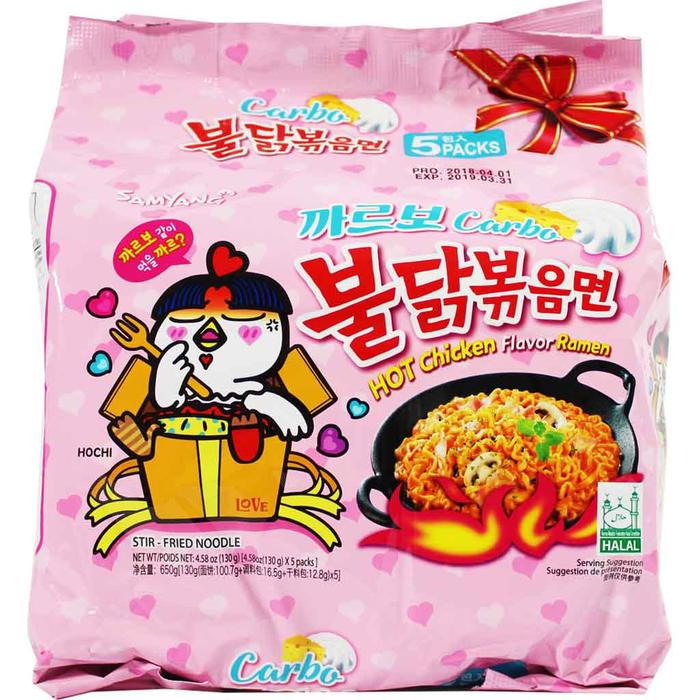 SamYang Noodles Carbo Spicy Chicken Ramen (5pck x 4.5oz)