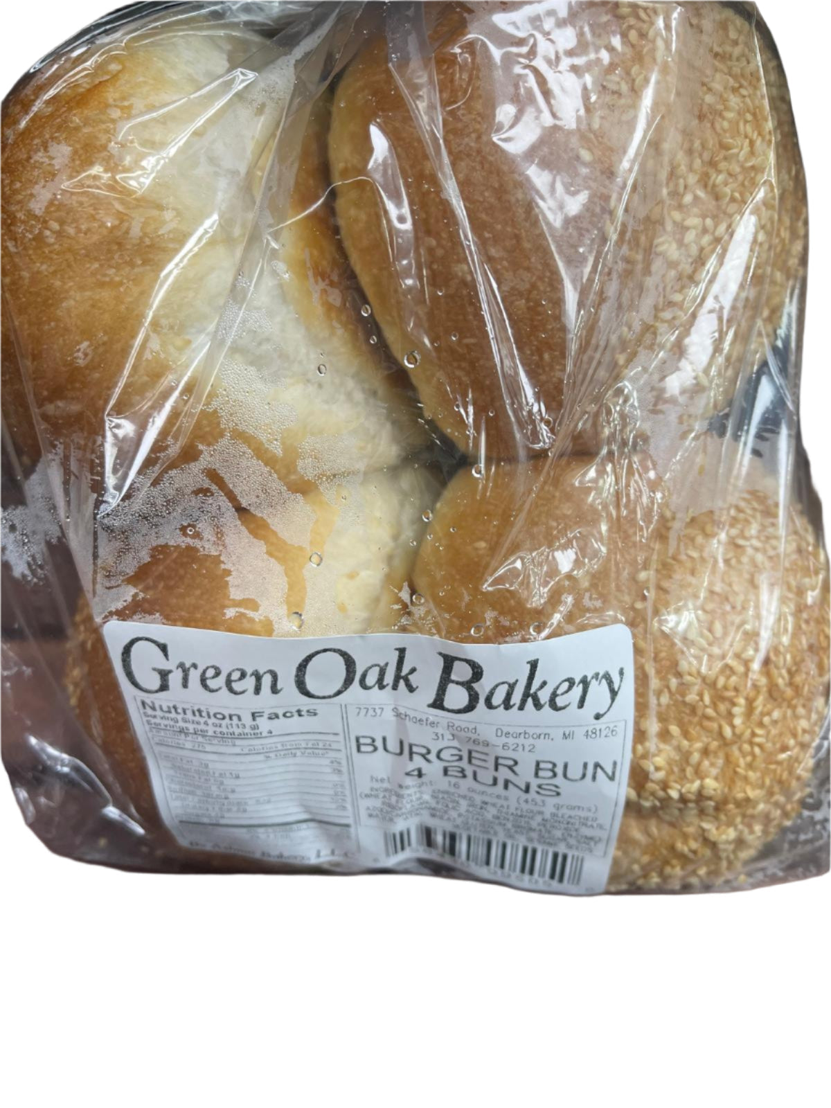 Green Oak Bakery Burger Buns (4ct)