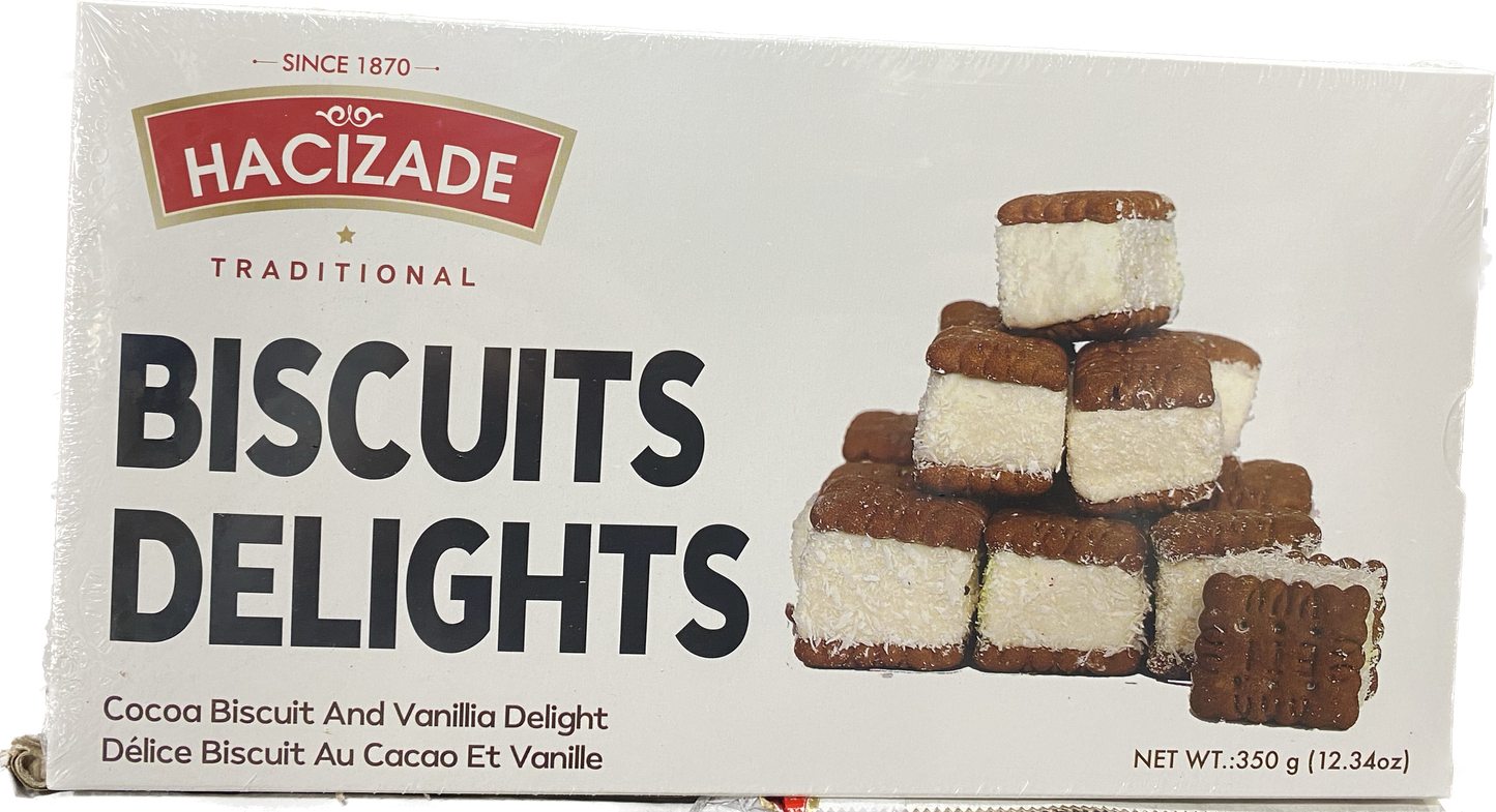 Hacizade Delight Two Biscuit Coco and Vanilla Delight (350g)