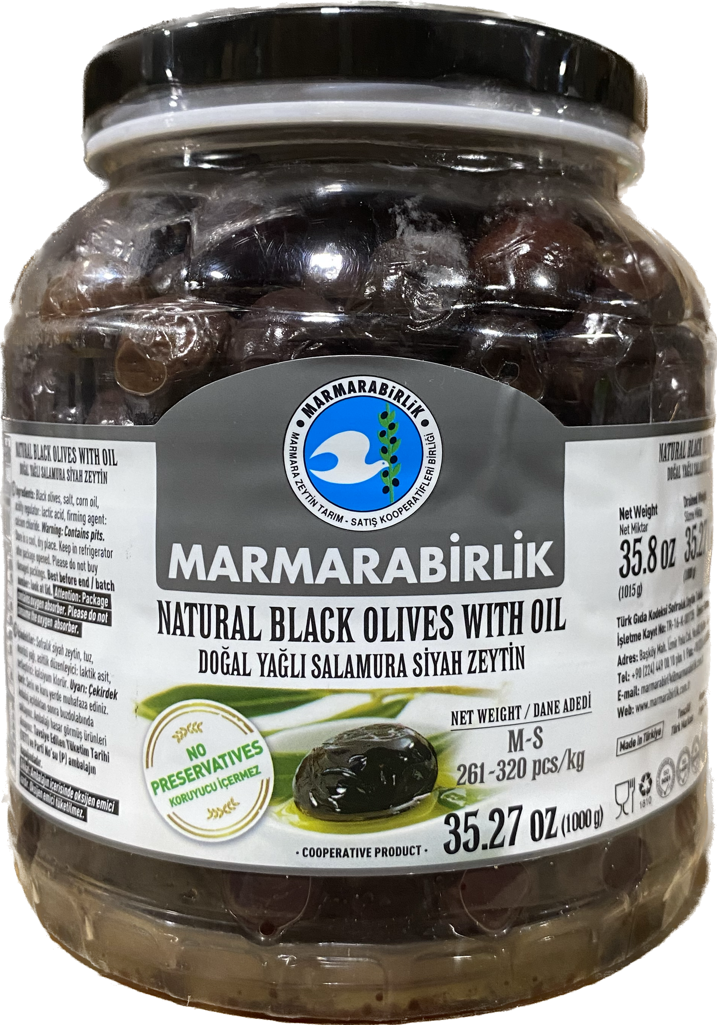 Mb Black Olives M-S (1000g)