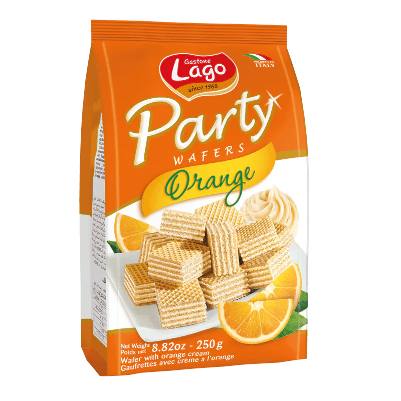 Lago Orange Party Wafers (250g)