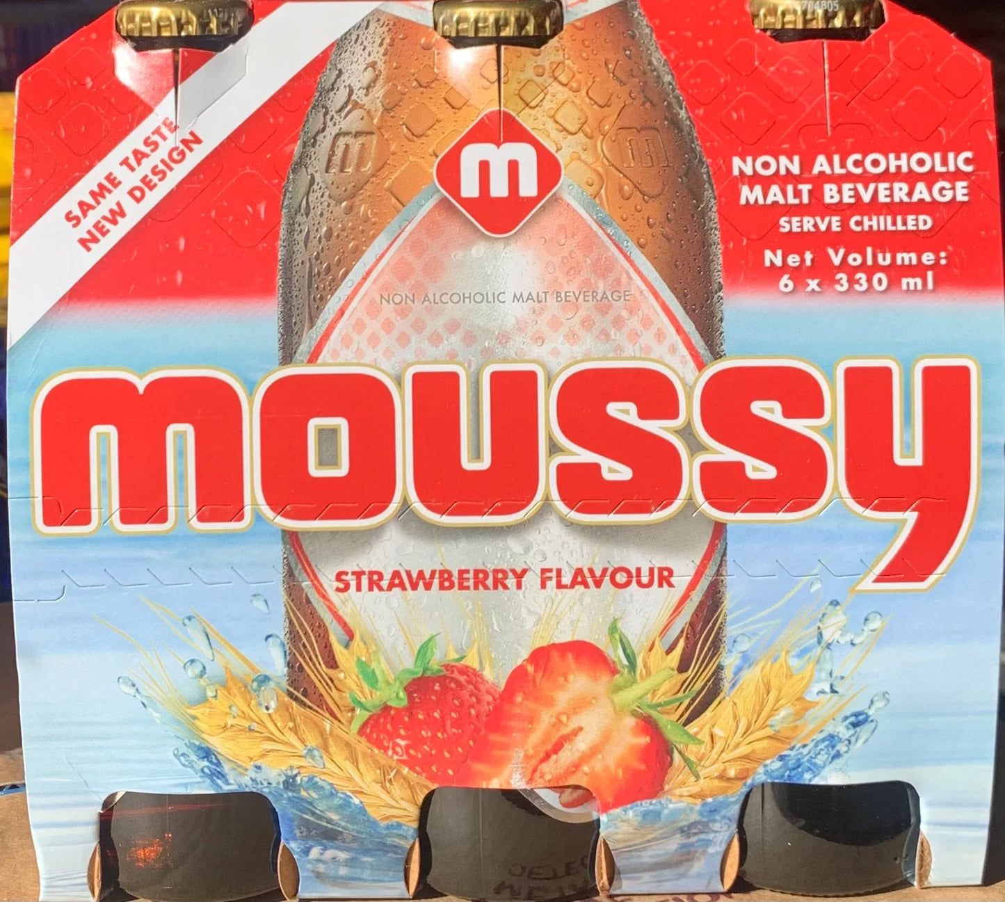 Moussy Strawberry Flavor Beverage  (6 Pk* 300ml)