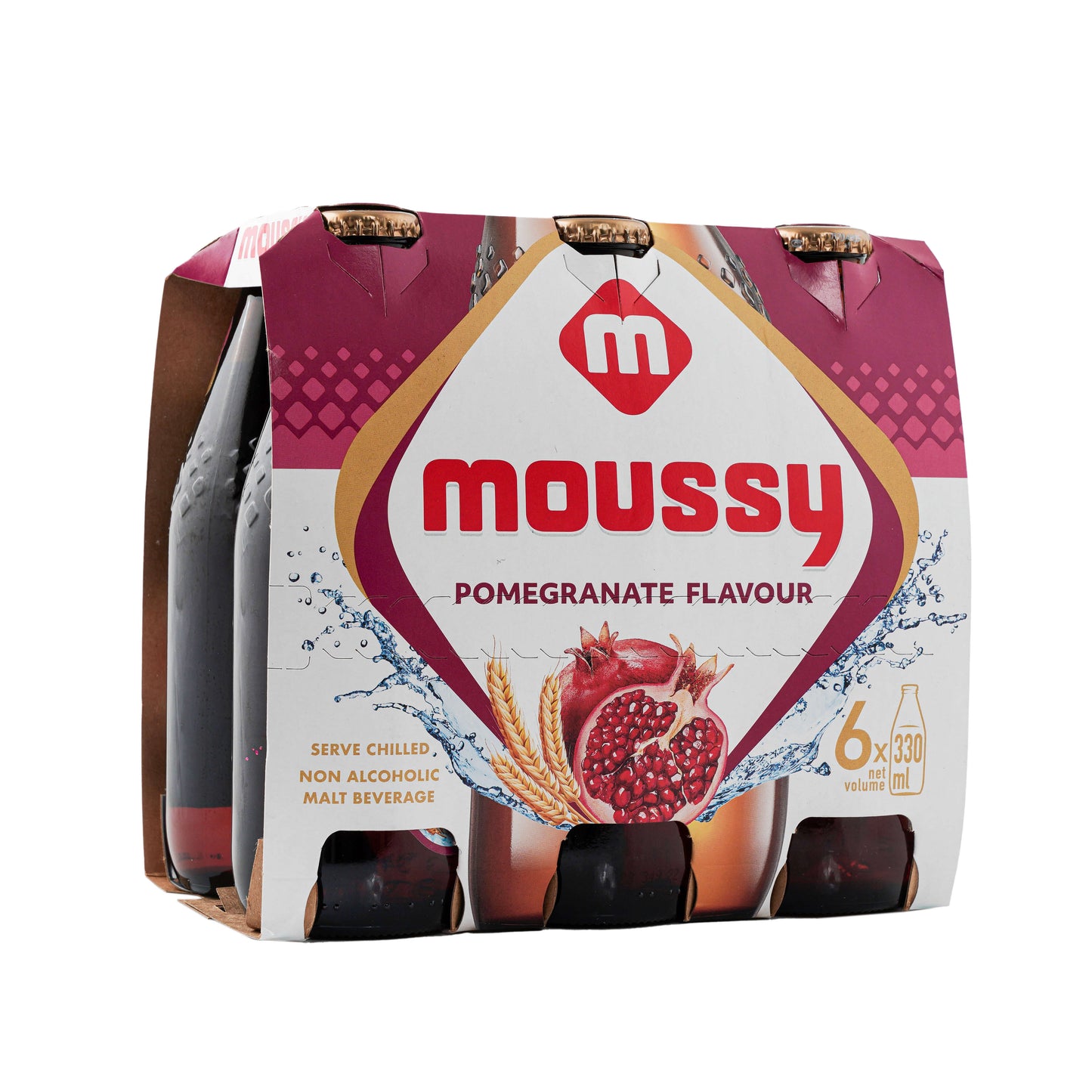Moussy pomegranate Flavor Beverage  (6 Pk* 300ml)