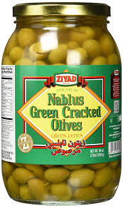 Ziyad Nablus Green Cracked Olives (48 oz)